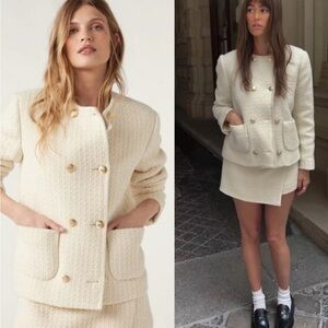 BA&SH JOE Cream Blazer/jacket with Gold Buttons